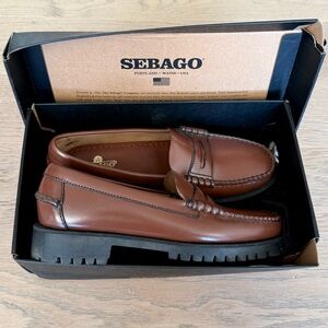 Sebago Women‘s Leather Brown Slip-On Loafers
